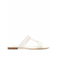 Tod's Sandália slip-on com logo Double T - Branco