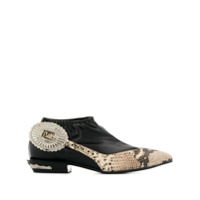 Toga Pulla snakeskin effect panelled ankle boots - Neutro