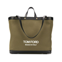 Tom Ford Bolsa tote com estampa de logo - Verde
