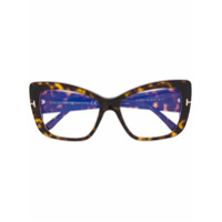 Tom Ford Eyewear Armação de óculos gatinho oversized - Marrom