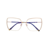 Tom Ford Eyewear Armação de óculos quadrada bicolor - Dourado