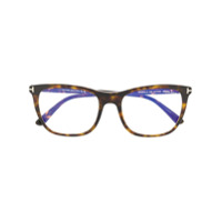 Tom Ford Eyewear Armação de óculos quadrada com efeito tartaruga - Marrom