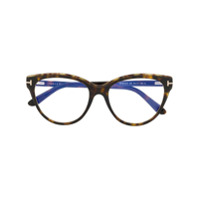 Tom Ford Eyewear Armação de óculos redonda FT5618B - Marrom