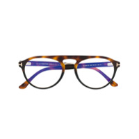 Tom Ford Eyewear Armação de óculos redonda - Marrom