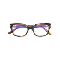 Tom Ford Eyewear Armação de óculos retangular - Marrom
