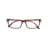 Tom Ford Eyewear Armação de óculos TF5584B com efeito tartaruga - Marrom