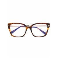 Tom Ford Eyewear Armação de óculos wayfarer - Marrom