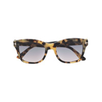 Tom Ford Eyewear Óculos de sol quadrado com efeito tartaruga Lauren - Marrom