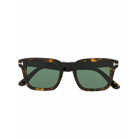 Tom Ford Eyewear Óculos de sol quadrado com efeito tartaruga - Marrom