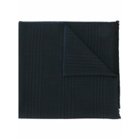 Tom Ford houndstooth check fine knit wool scarf - Azul