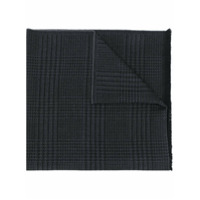 Tom Ford houndstooth check fine knit wool scarf - Cinza