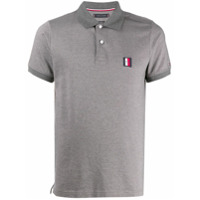 Tommy Hilfiger Camisa polo com patch de logo - Cinza