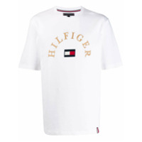 Tommy Hilfiger Camiseta com logo bordado - Branco
