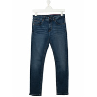 Tommy Hilfiger Junior Calça jeans slim com cintura média - Azul