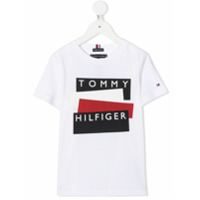 Tommy Hilfiger Junior Camiseta com logo - Branco