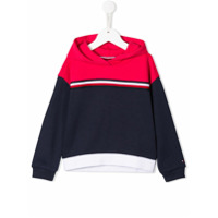 Tommy Hilfiger Junior signature tricolour hoodie - Azul