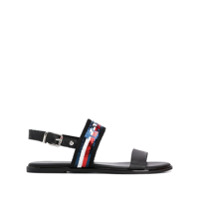 Tommy Hilfiger Sandália flat com paetês - Preto