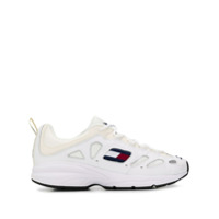 Tommy Jeans leather lace-up sneakers - Branco
