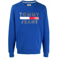 Tommy Jeans Suéter mangas longas com estampa de logo - Azul
