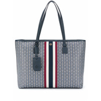 Tory Burch Bolsa tote com estampa monogramada - Azul