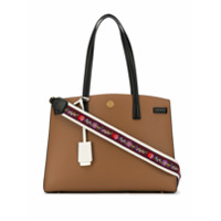 Tory Burch Bolsa transversal com alça Walker Colour-Block - Marrom
