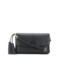 Tory Burch Bolsa transversal com patch de logo - Preto