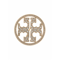 Tory Burch Broche com logo e aplicação de cristais - Dourado
