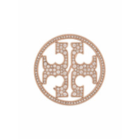 Tory Burch Broche com logo e aplicação de cristais - Rosa