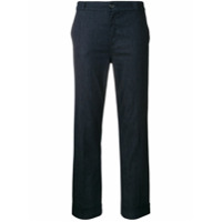 Tory Burch Calça jeans com barras dobradas - Azul