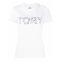 Tory Burch Camiseta com logo e estampa paisley - Branco