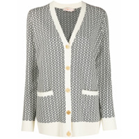 Tory Burch Cardigan com corrente e estampa - Neutro