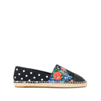 Tory Burch Espadrille com mix de estampas - Preto