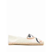 Tory Burch Espadrille Poppy recortes em couro - Branco