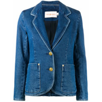 Tory Burch Jaqueta jeans com abotoamento simples - Azul