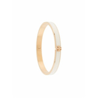 Tory Burch logo-plaque enamel bangle - Dourado