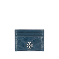 Tory Burch Porta-cartões matelassê com logo - Azul