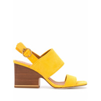 Tory Burch Sandália com salto em madeira - Amarelo