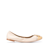 Tory Burch Sapatilha Minnie com logo - Neutro