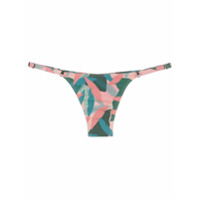 Track & Field Calcinha de biquíni Abstrata estampada - Rosa