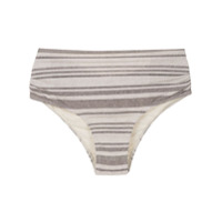Track & Field Calcinha de biquíni listrada - Branco