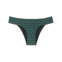 Track & Field Calcinha de biquíni Mar estampada - Verde