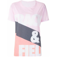 Track & Field T-shirt listras com logo - Estampado