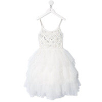 Tutu Du Monde Vestido de festa com aplicações - Branco