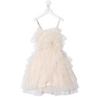 Tutu Du Monde Vestido evasê com babados - Branco
