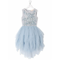 Tutu Du Monde Vestido floral com paetês - Cinza