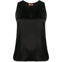 Twin-Set Blusa sem mangas com recorte vazado - Preto