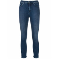 Twin-Set Calça jeans slim com cintura média - Azul