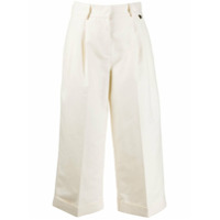 Twin-Set Calça pantalona de alfaiataria - Branco