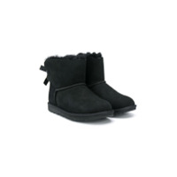 UGG Kids Bota com pele de carneiro e detalhe de laço - Preto