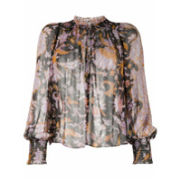 Ulla Johnson Blusa Anita com estampa gráfica - Preto